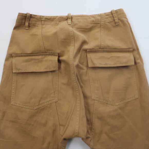 Nili Lotan Luna Linen Blend Pants Size 6 Tan Brown Drop Crotch Baggy Trousers - Picture 6 of 14